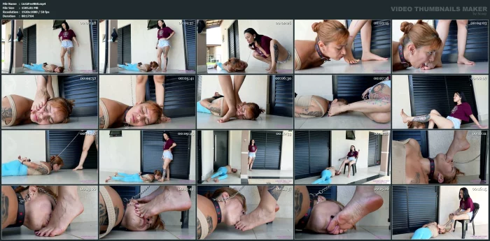 Nika - Your Place Is At My Feet - LICKING GIRLS FEET - MP4