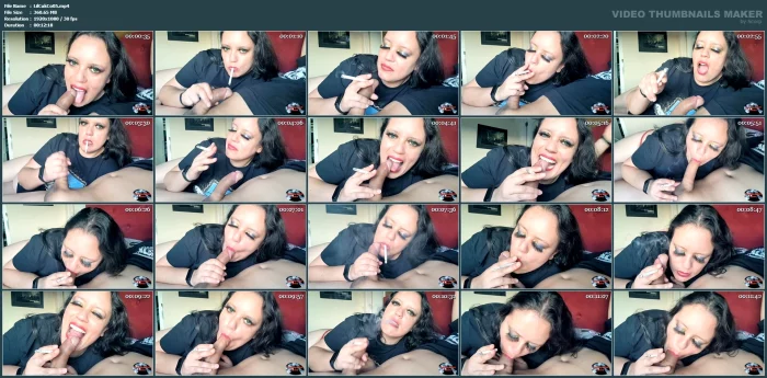 Delicious Sunday Smoking Blowjob - LILLI CUKIEREK COX / SMOKING GODDESS LILLI - MP4