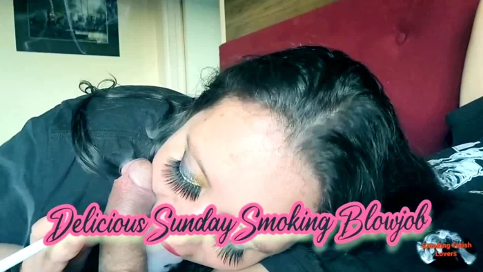 Delicious Sunday Smoking Blowjob - LILLI CUKIEREK COX / SMOKING GODDESS LILLI - MP4