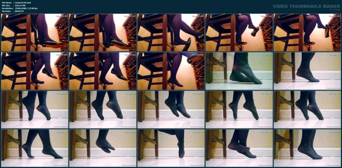 Impatiently Waiting Pantyhose Flats Dangle ASMR - LISA ASMR - MP4