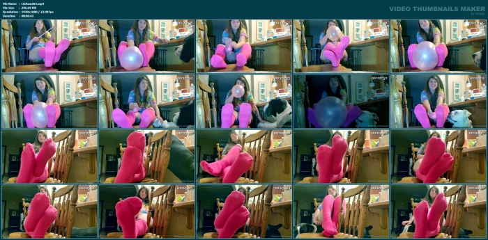 Pink Socks Pink Balloon ASMR Custom - LISA ASMR - MP4