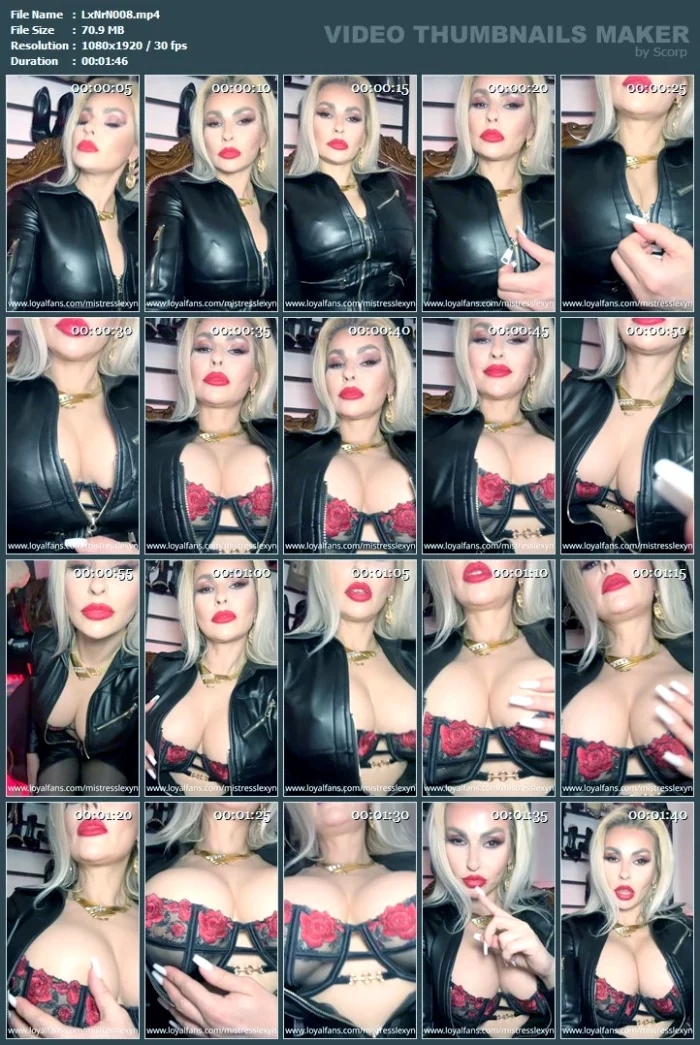 Boobs In Leather Tease - MISTRESS LEXY NOIR / OBEY LEXY NOIR - MP4