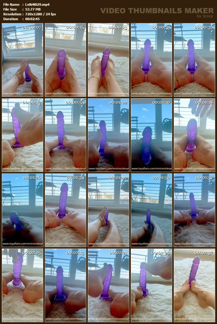 Foot Job On Dildo - MISTRESS LEXY NOIR / OBEY LEXY NOIR - MP4