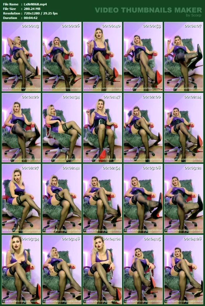 Nylons Domination - MISTRESS LEXY NOIR / OBEY LEXY NOIR - MP4