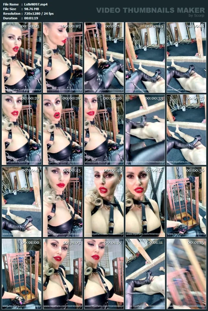 Trapped Underneath Eat My Leather Boots - MISTRESS LEXY NOIR / OBEY LEXY NOIR - MP4