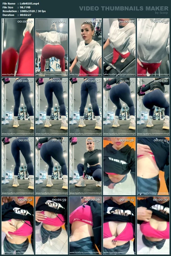 Workout Sweaty Moments - MISTRESS LEXY NOIR / OBEY LEXY NOIR - MP4