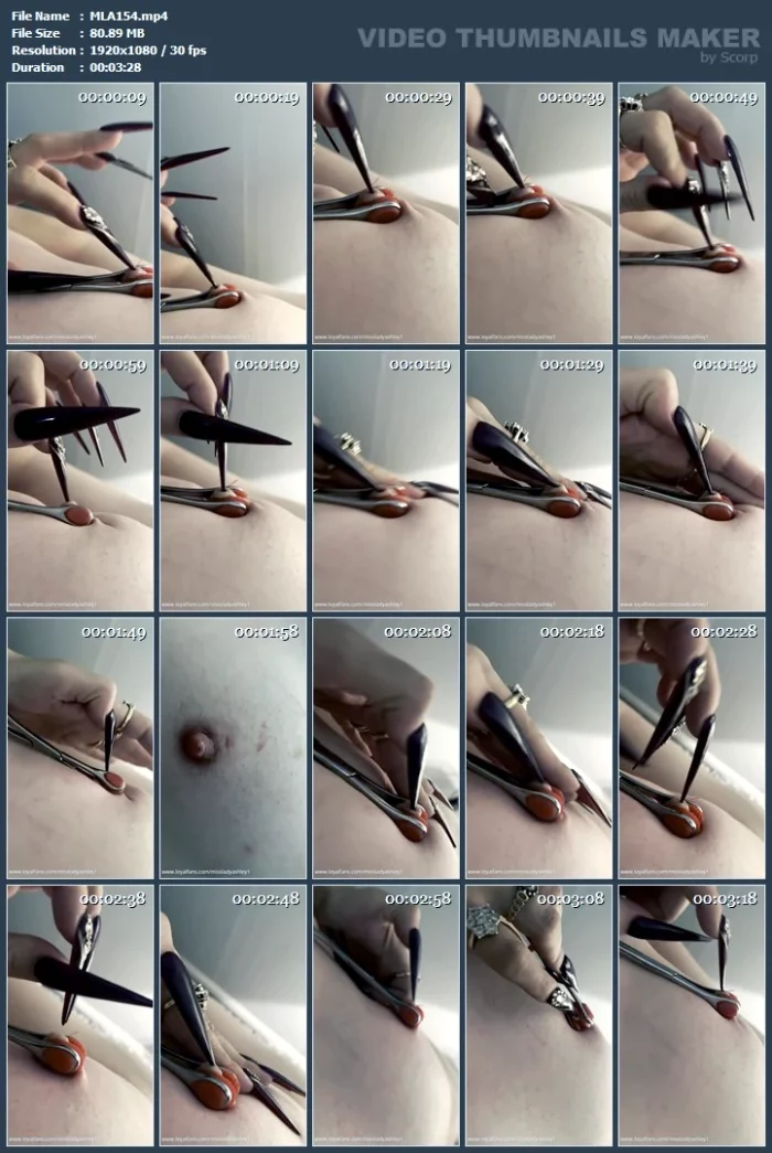 Sharp Nails In Those Nipples - MLA AKA MISS LADY ASHLEY - MP4
