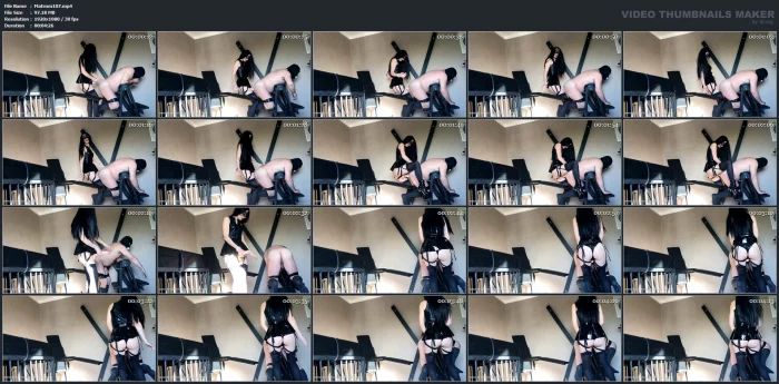 Mistress Fucks Her Slave With A Big Dildo - MADAM EMMA - MP4