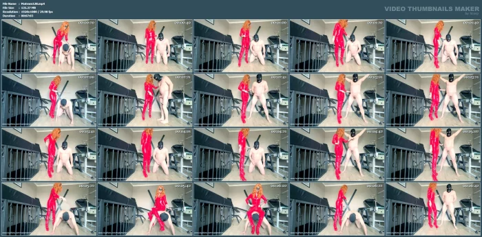 Mistress Puts The Slave In Different Positions In Which He Has To Jerk His Cock - MADAM EMMA - MP4