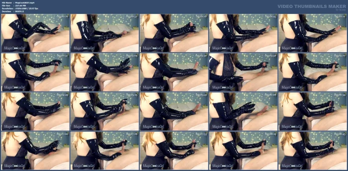 Custom Request - A Fan Bought Me Pvc Gloves For A Milking Handjob - MAGIC COOKIE GIRL - MP4