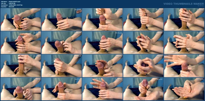 POVEdging Handjob With Natural Nails, Palm Technique And Cum Play - MAGIC COOKIE GIRL - MP4
