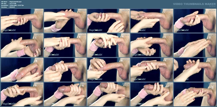Tender Cum Milking Up Close - Quick Handjob To Relieve His Stress - MAGIC COOKIE GIRL - MP4