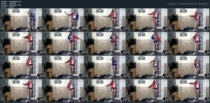 Harley Quin Head Trample Dance In Black Heels - MEAN GIRL SOPHIE - MP4