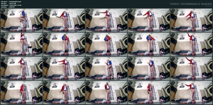 Harley Quinn Head Trample Dance In Black Heels Floor Cam - MEAN GIRL SOPHIE - MP4
