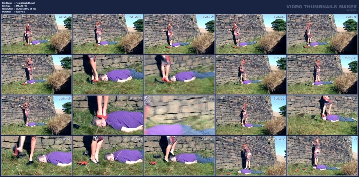 Sophie's Head & Back Trampling In Different Shoes By The Castle - MEAN GIRL SOPHIE - MP4