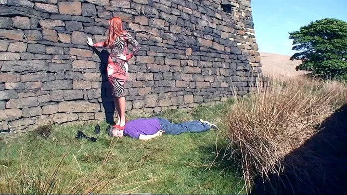 Sophie's Head & Back Trampling In Different Shoes By The Castle - MEAN GIRL SOPHIE - MP4