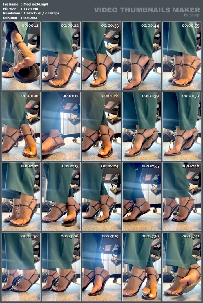 Imagine Going Under My Desk And Taking Care Of My Feet - MEGY FEET - MP4