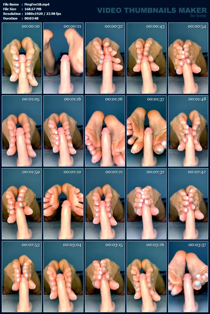 My Feet Sliding Along Your Cock - MEGY FEET - MP4