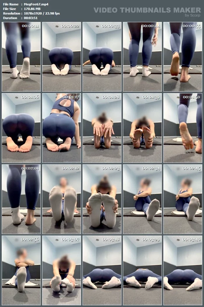 Stretching At The Gym - MEGY FEET - MP4