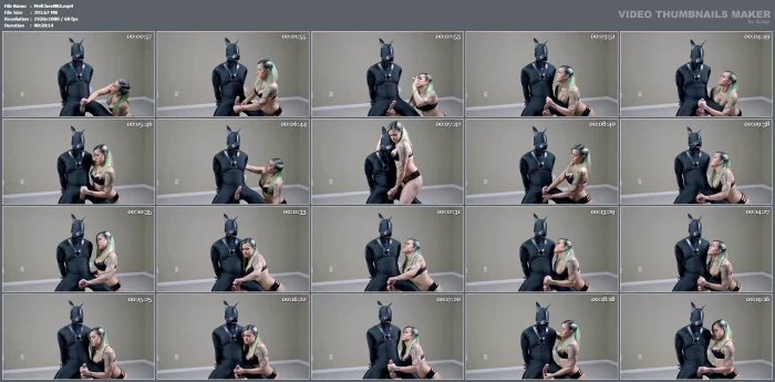 Bdsm Puppy Gets Edging Handjob From Femdom Mistress With Pot - MELODY CHEEKS - MP4
