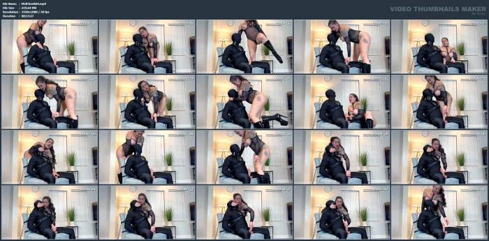 Femdom Mistress Edges Her Submissive On A Chair - MELODY CHEEKS - MP4