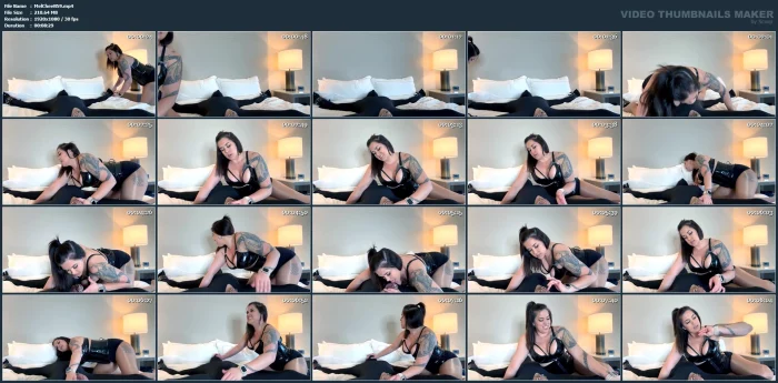 Mistress Teases Chastity Submissive In Hotel Room - MELODY CHEEKS - MP4