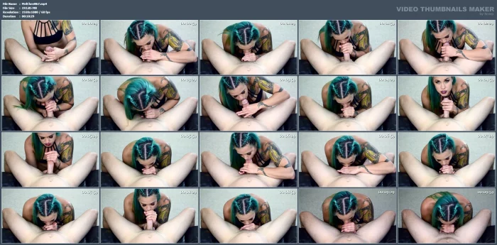 POVBlowjob From My Tattooed Roommate, She Swallows It All - MELODY CHEEKS - MP4
