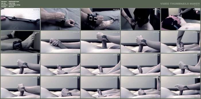 Slave Tied To Bed And Made To Cum In Femdom Handjob - MELODY CHEEKS - MP4
