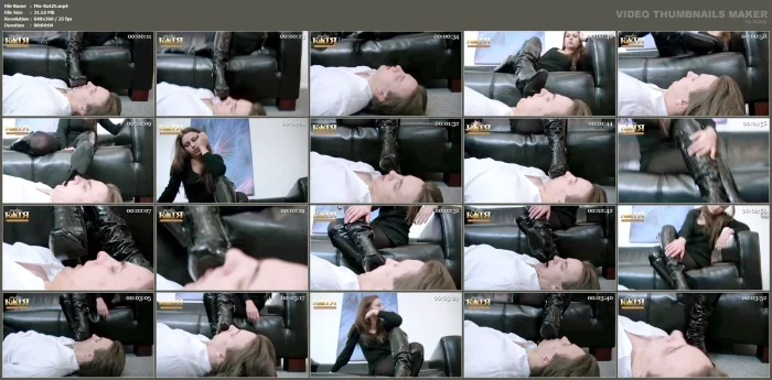 I Get My Shiny Boots Licked Clean! - MISTRESS-KATJA - MP4