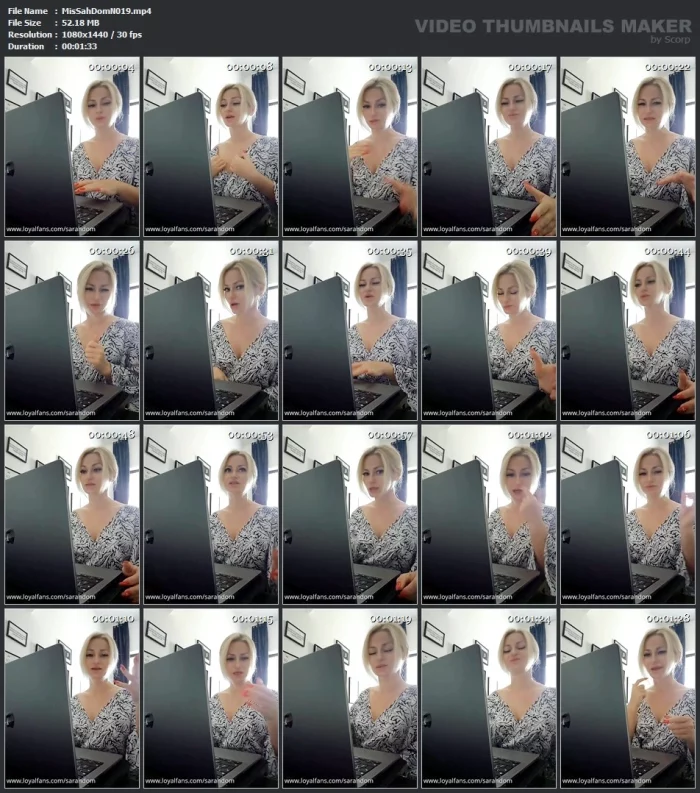 Daily Life - MISTRESS SARAH DOM - MP4