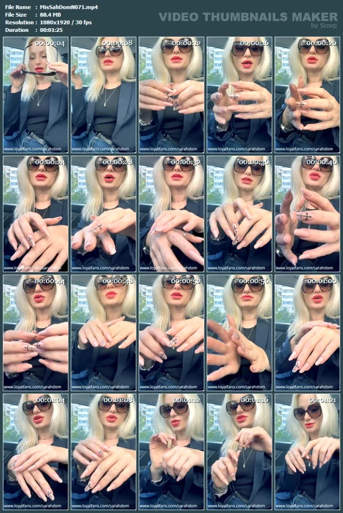 Nails… Long And Ready To Tease - MISTRESS SARAH DOM - MP4