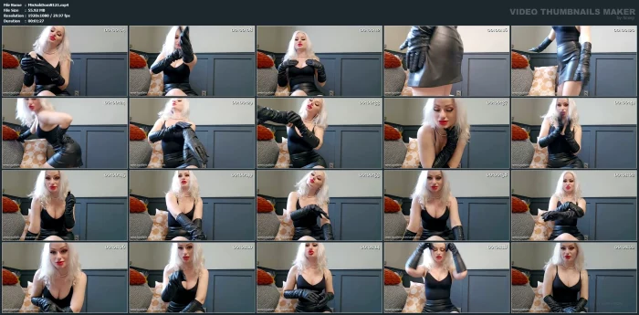 Watch Me Slide On These Luxurious Leather Long Arm Gloves - MISTRESS SARAH DOM - MP4