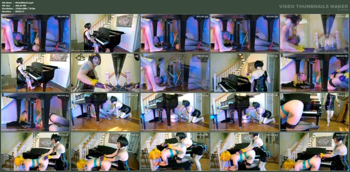 Piano Bondage Clip 1 Hogtie - MISTRESS SELINA MINX - MP4