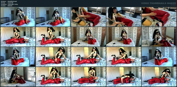 Prayers Answered - Clip 2 - Spanking - Latex Clad Nun Lesdom - MISTRESS SELINA MINX - MP4