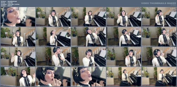 Smoking At The Piano - In My Latex Catsuit - Femdom - MISTRESS SELINA MINX - MP4
