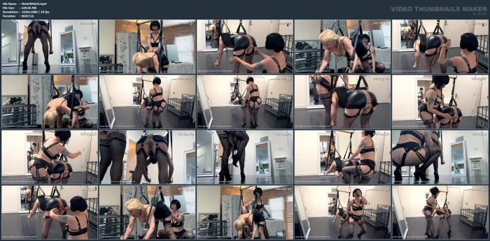 Strapping In The Swing - Clip 1 - Spanked! Lesdom Spanking In Honey Birdette Lingerie - Busty Femdom And Femsub - MISTRESS SELINA MINX - MP4