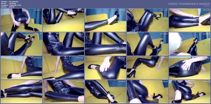 I Can Not Stop To Enjoy These Leather Leggings On My Legs - MISTRESS_S - MP4