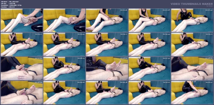 Mistress Ignores Her Tied Slave In Chastity Belt - MISTRESS_S - MP4