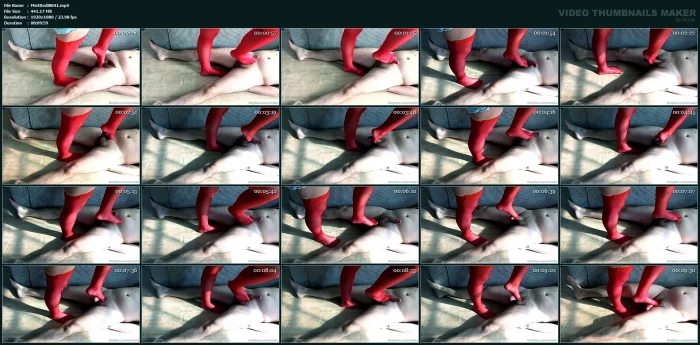 I Bought Red Stockings And Immediately Decided To Use Them Against My Slave - MISTRESS REDIX - MP4