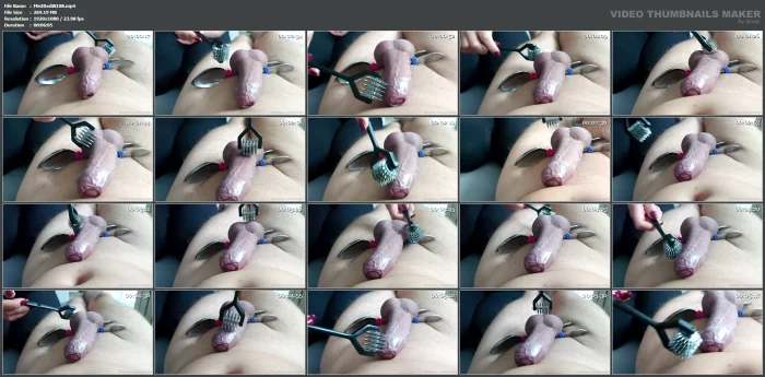 I Tied His Balls To Spoons And Grabbed A Pinwheel! - MISTRESS REDIX - MP4