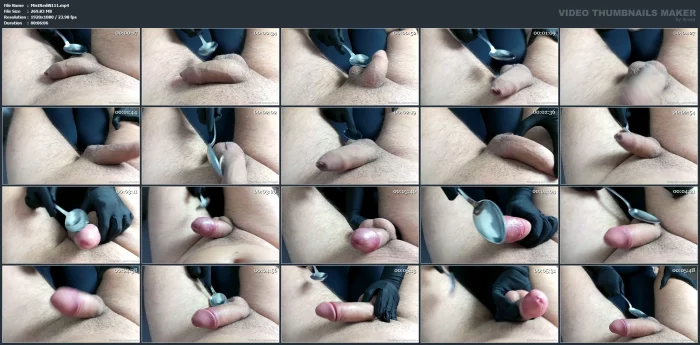 I Tied My Slave's Balls To Spoons And Thought It Would Be A Good Idea To Hit His Balls With A Spoon - MISTRESS REDIX - MP4