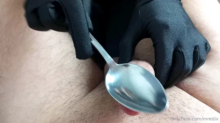 I Tied My Slave's Balls To Spoons And Thought It Would Be A Good Idea To Hit His Balls With A Spoon - MISTRESS REDIX - MP4