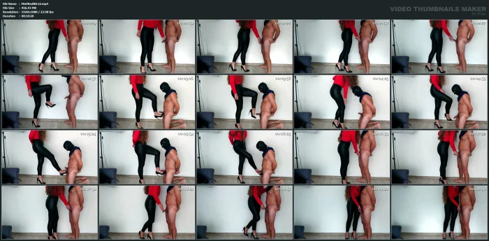 I Tied My Slave's Hands And Started Kicking His Balls - MISTRESS REDIX - MP4