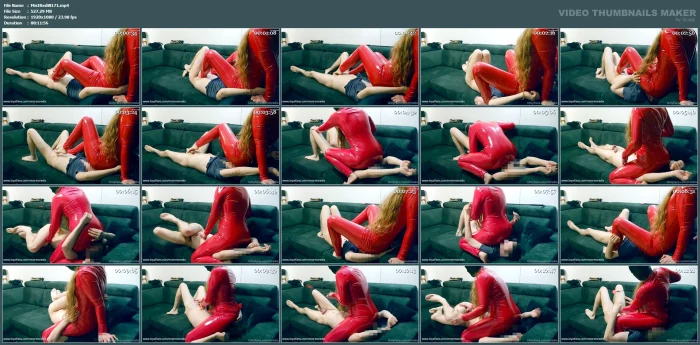My Slave Struggled, But The More He Tried To Free Himself, The Harder I Beat His Sore Balls - MISTRESS REDIX - MP4