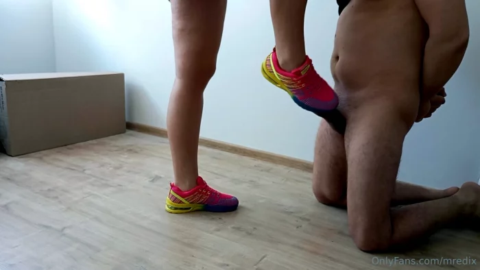Test My New Sneakers On My Slave's Balls! - MISTRESS REDIX - MP4