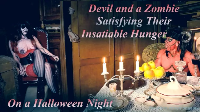 Devil And A Zombie Satisfying Their Insatiable Hunger - MISS MONA / MONA ALEX - MP4