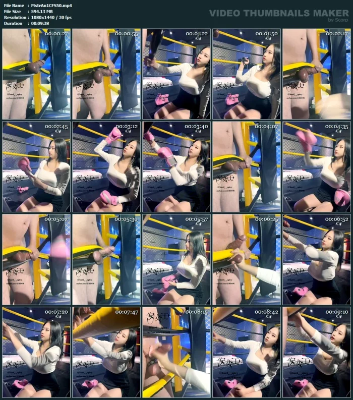Rope Trap Your Balls And Punch - MISTRESS ANN - MP4