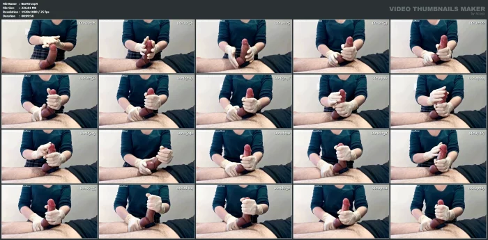 Sadistic Nurse Latex Gloves Handjob - NURSE VI - MP4