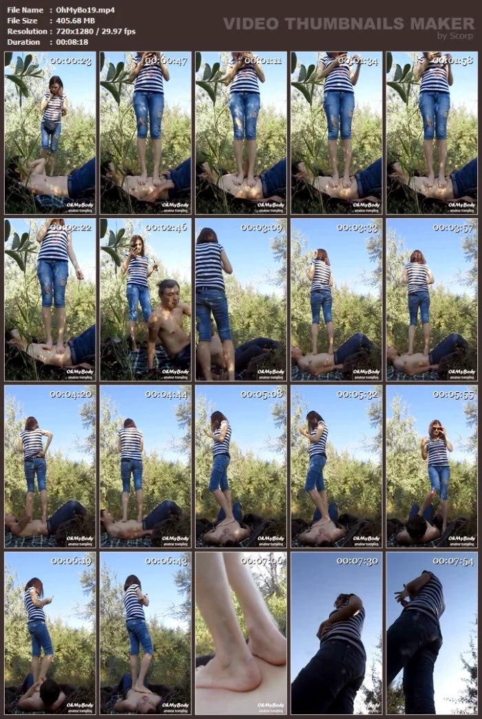 Karina Stands On Me In Nature - OHMYBODY - MP4
