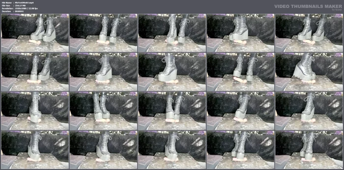Cock And Ball Crush With Wedge Boots - PLEASE TREAD ON ME - MP4